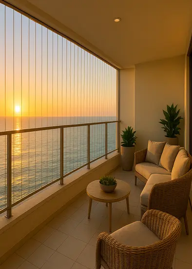 Home ultimate netting invisible grills for balcony